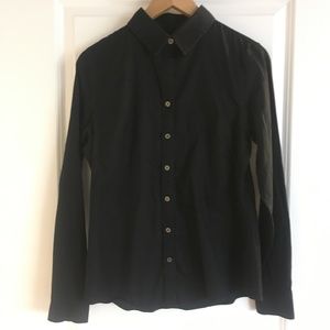 Banana Republic Tailored Cotton Black Shirt, size 10